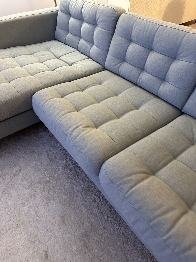 Sofá IKEA LANDSKRONA - 3 Lugares com ChaiseLongue (Verde Claro)