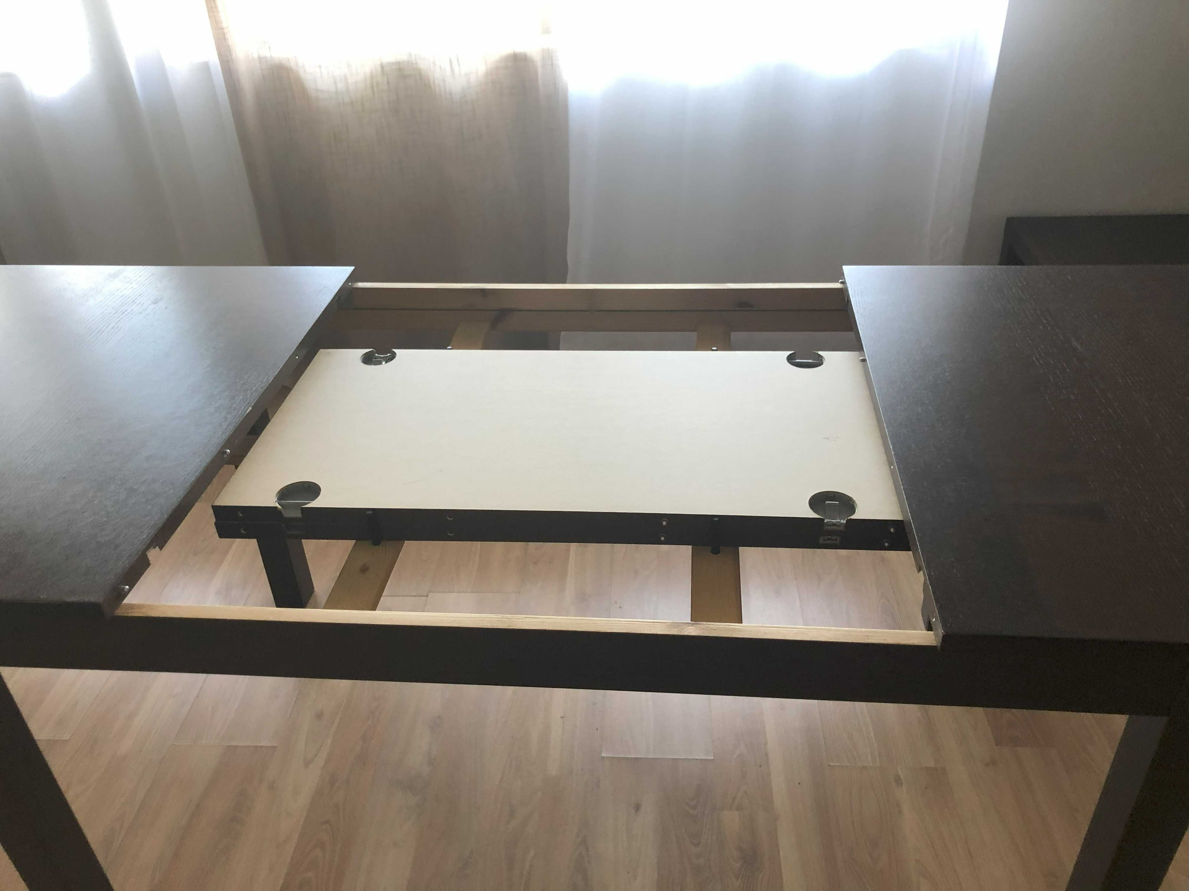 Mesa de jantar extensível e 6 cadeiras estofadas IKEA