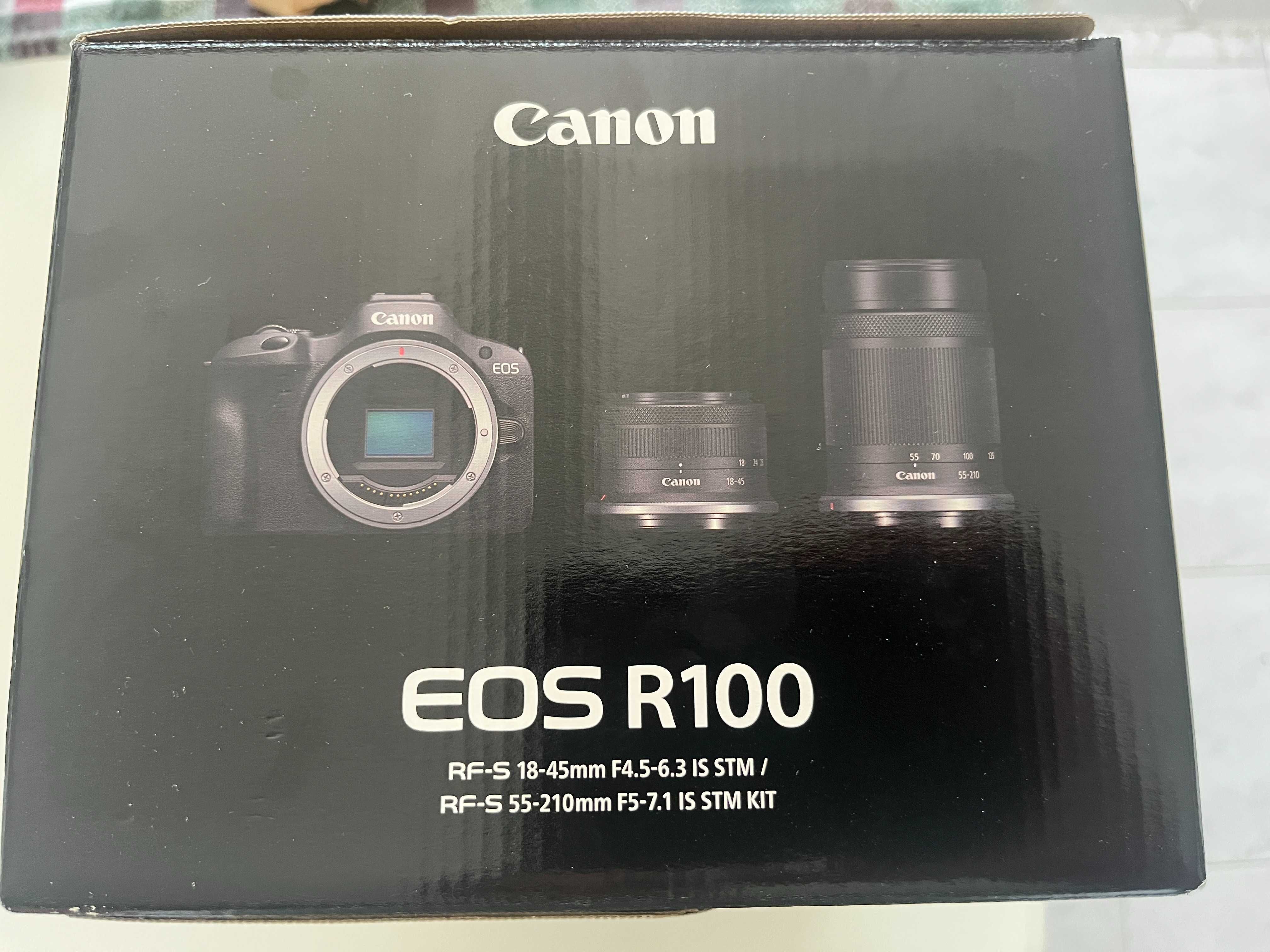Objetivas Canon RF-S 18-45mm IS STM + RF-S 55-210mm IS STM (novas)