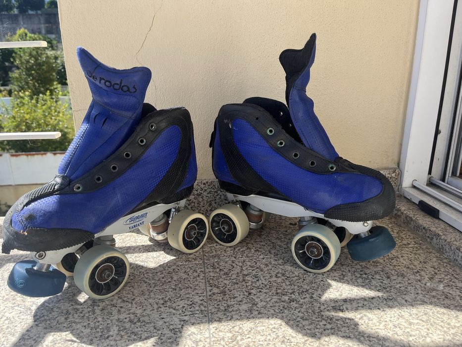 Patins Hóquei Derodas + Proteções Júnior – Conjunto Completo!
