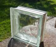 Tijolo de vidro transparente ondulado