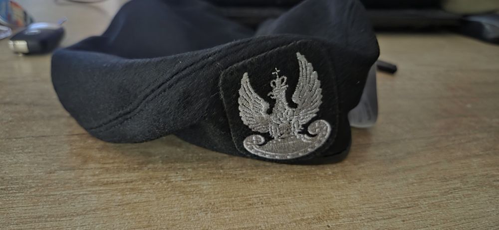 Beret wojskowy czarny, rozmiar 54