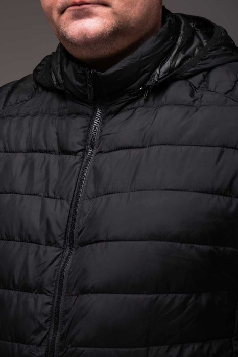 Куртка чоловіча утеплена чорна демісезон БАТАЛ