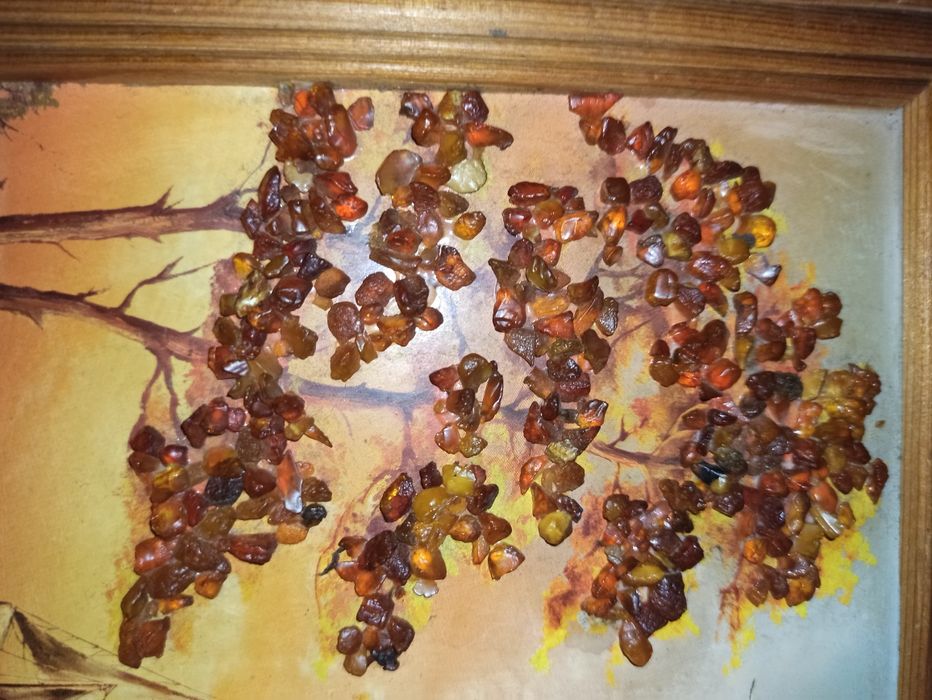 Sprzedam piękny obraz klejony bursztynów