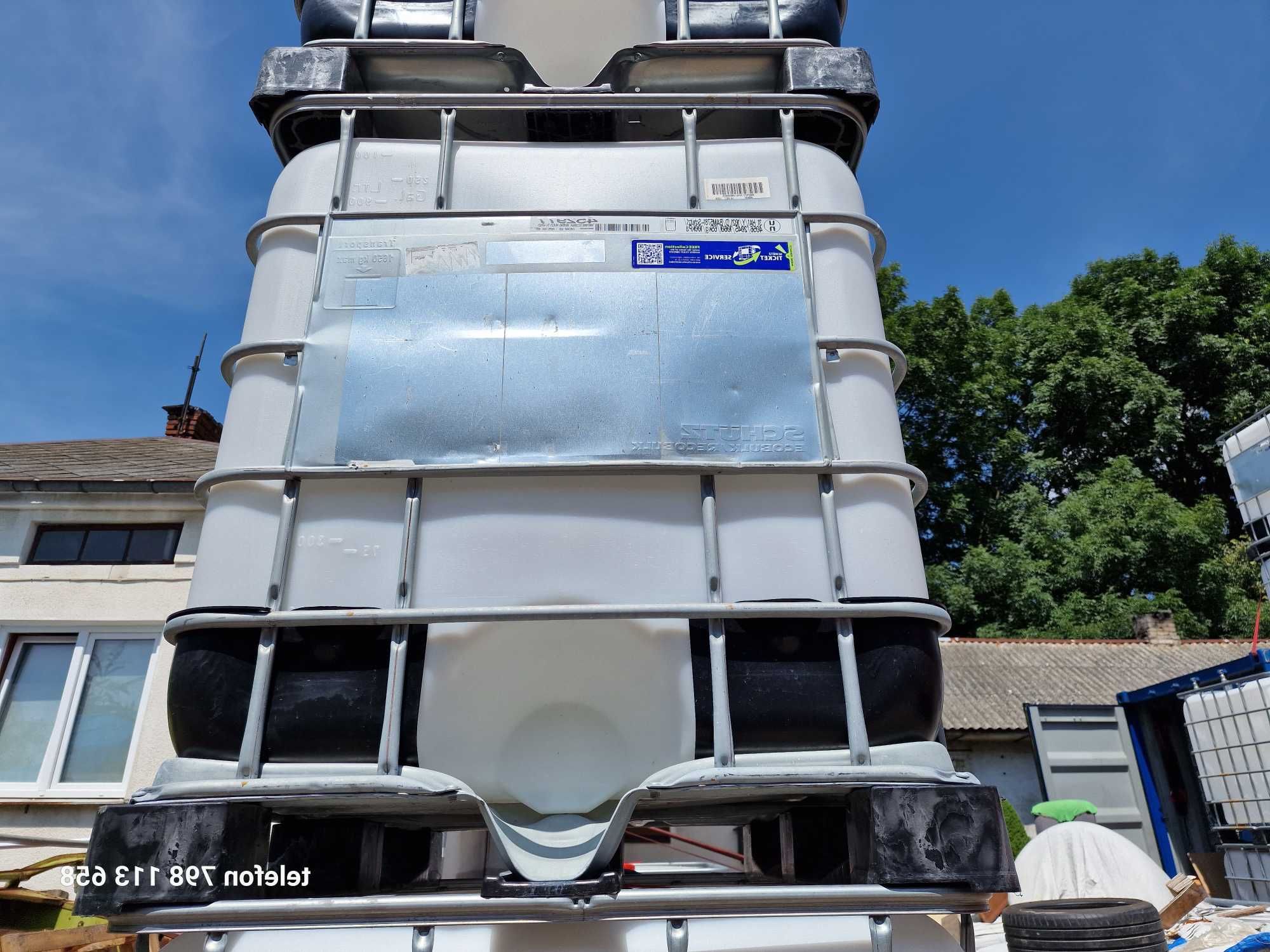 PALETOPOJEMNIK 1000 LITRÓW Mauzer Beczka Schutz IBC UN Deszczówka ROPA