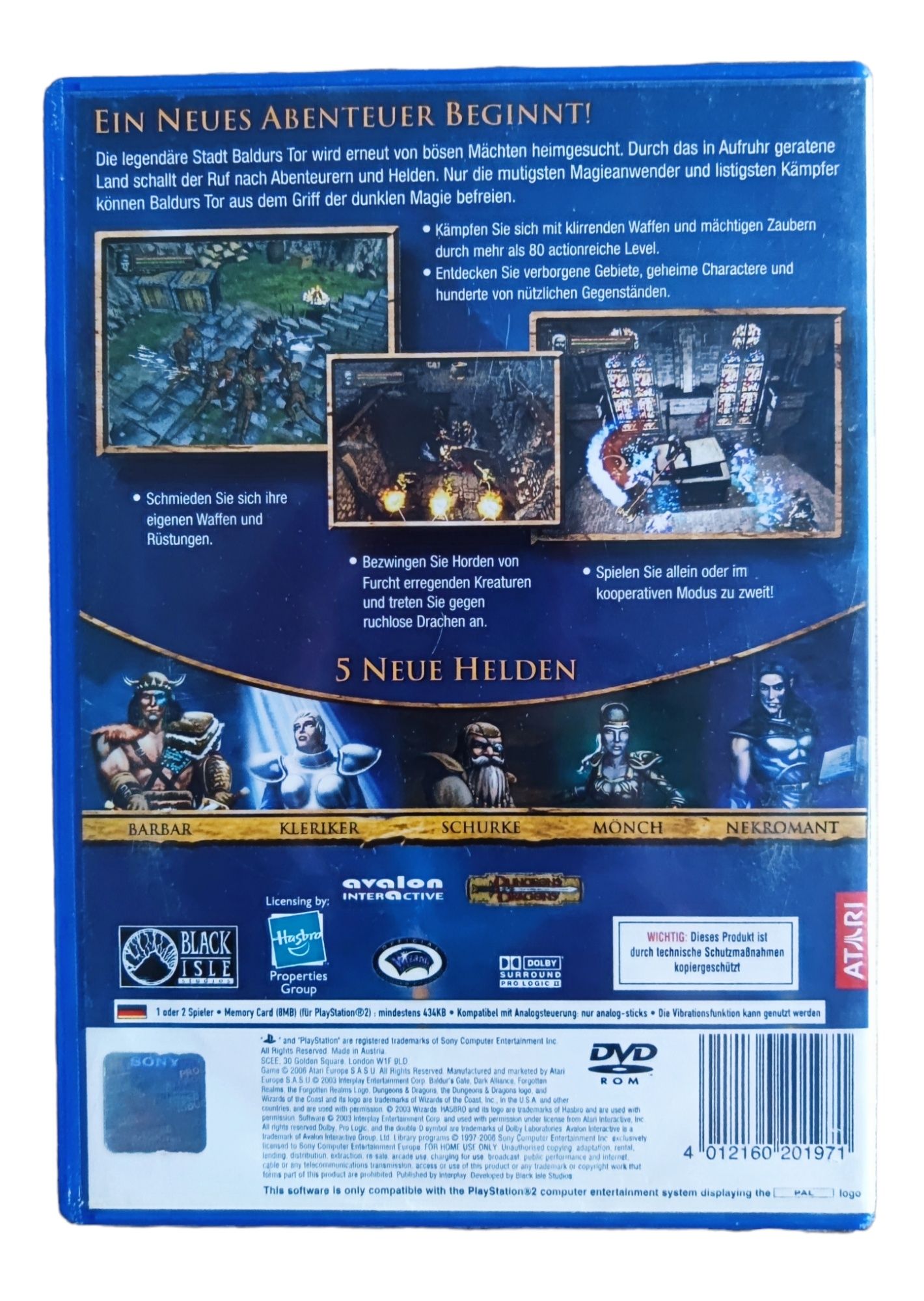 Pudełko Baldur's Gate: Dark Alliance 2 (PS2)