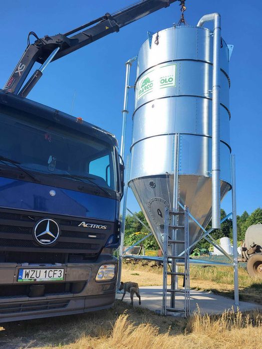 Silos zbiornik silos paszowy zbożowy 30ton 36t 20t 15t + STAWIANIE HDS