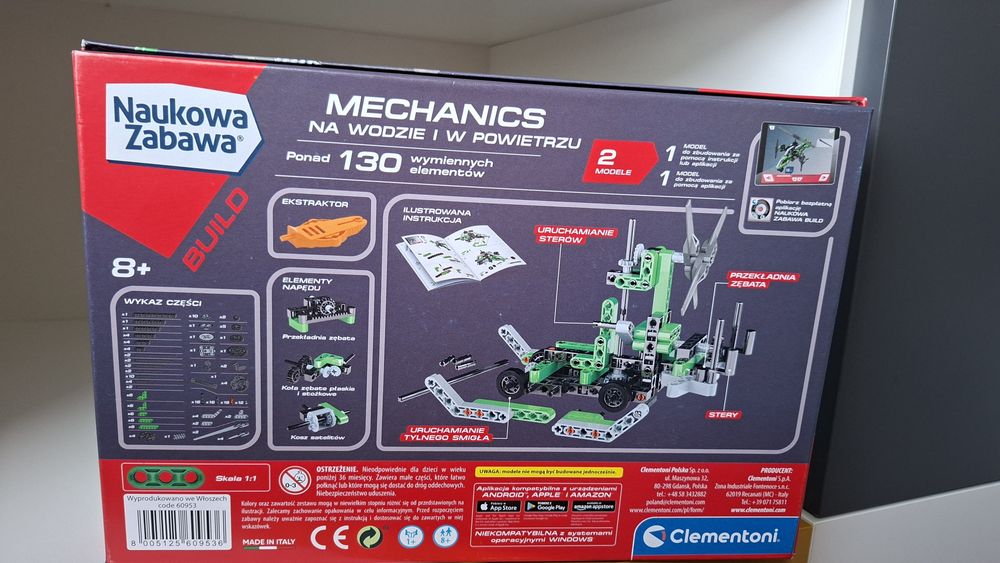 Zestaw  do ukladania mechanika na wodzie i powietrzu.