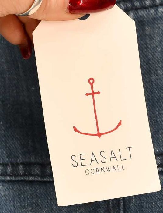 Jeansowa sukienka Seasalt Cornwall 46 z kieszeniami organiczna bawełna