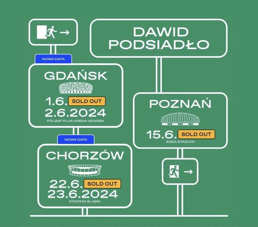 2 bilety Dawid Podsiadlo w Chorzowie 22.06 PŁYTA