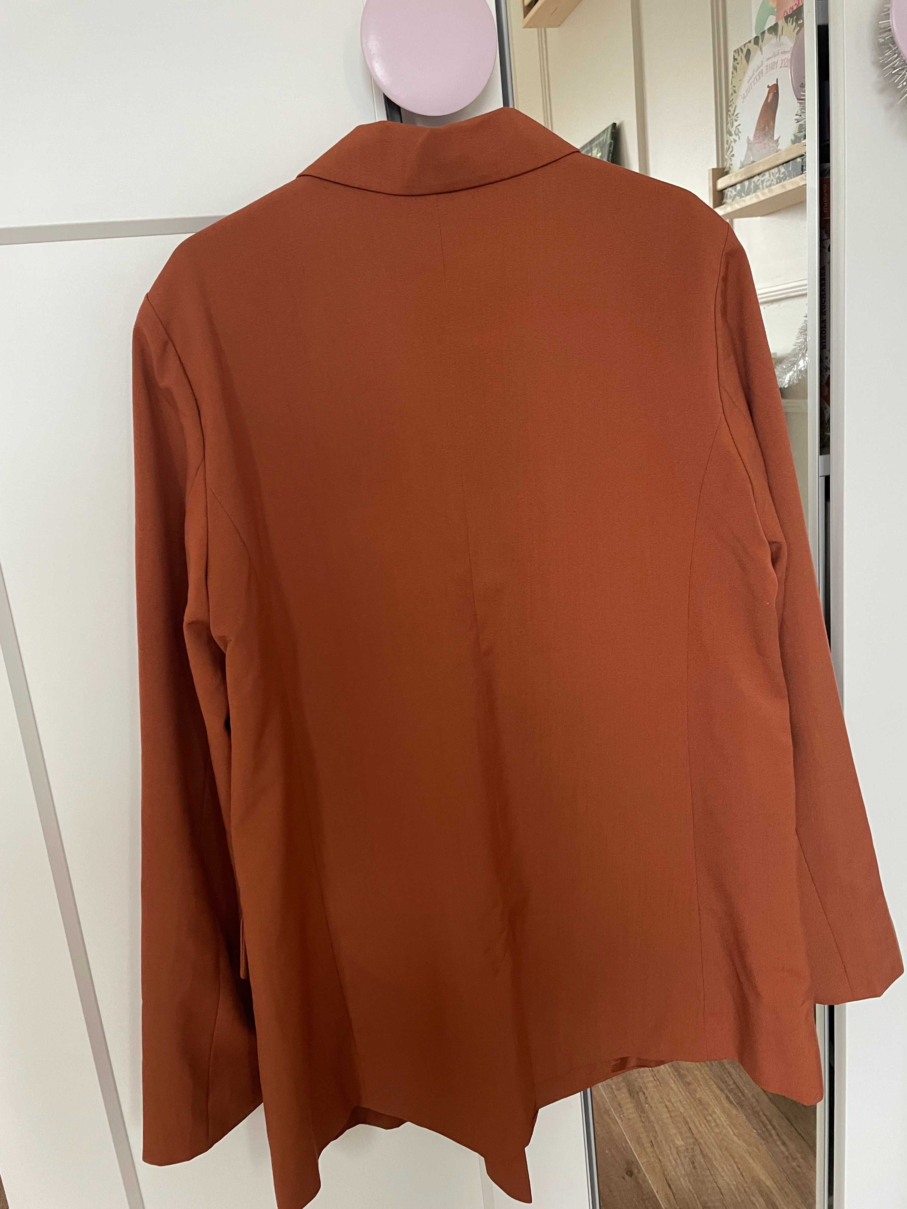 brązowa ruda marynarka oversize XL 42