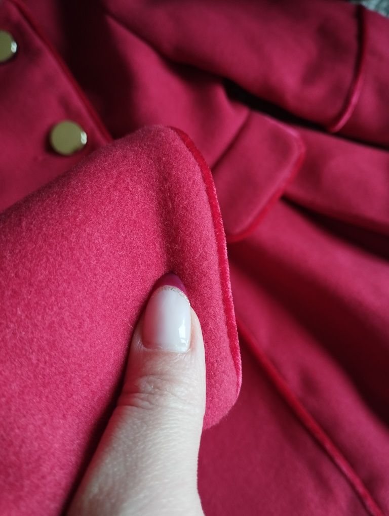 86cm nowy płaszczyk, czerwony płaszcz z kapturem