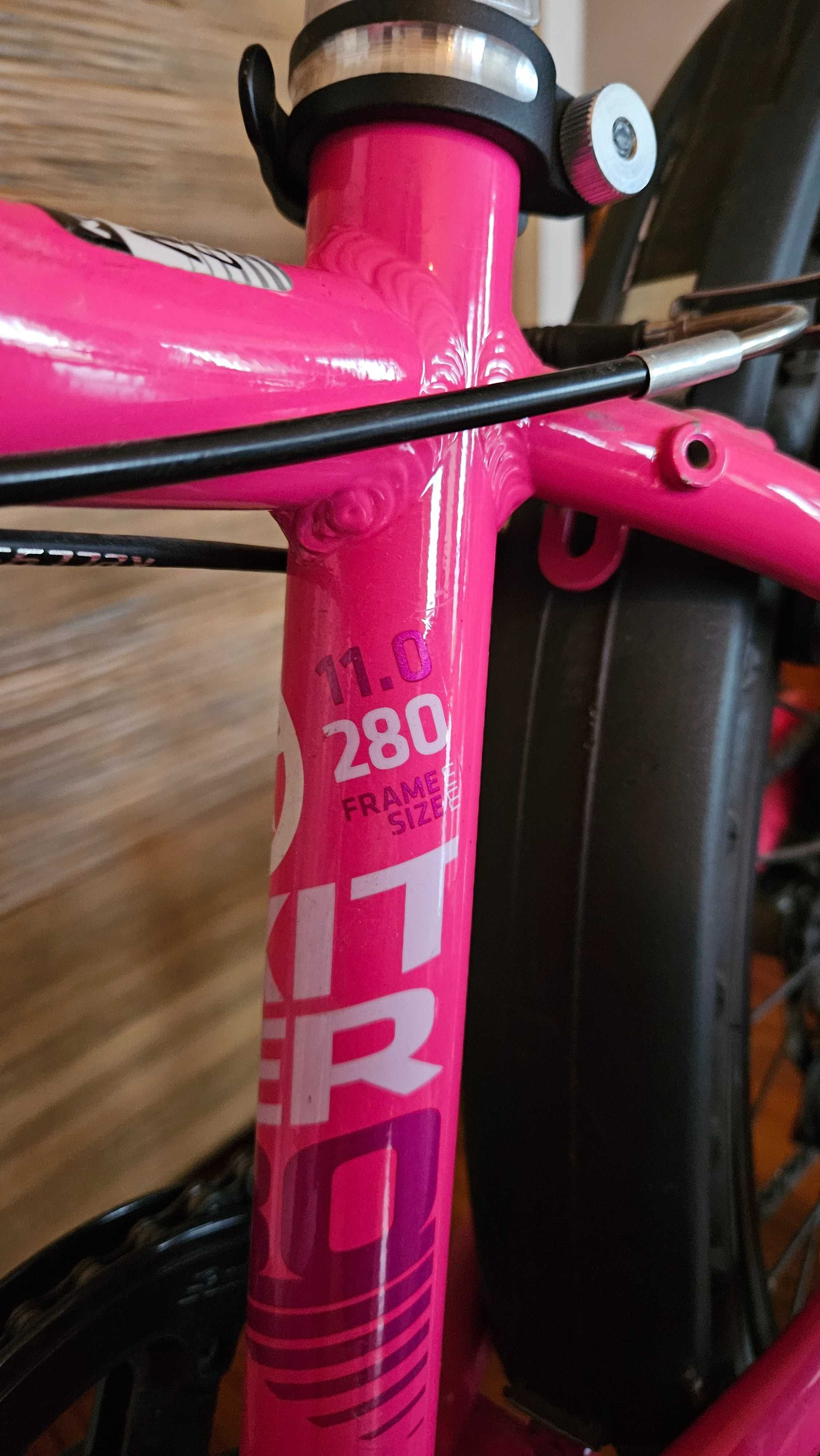 Rower różowy dziewczęcy koła 24 cali