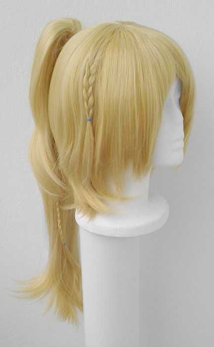 Rikku Final Fantasy żółta blond peruka z kitką cosplay wig