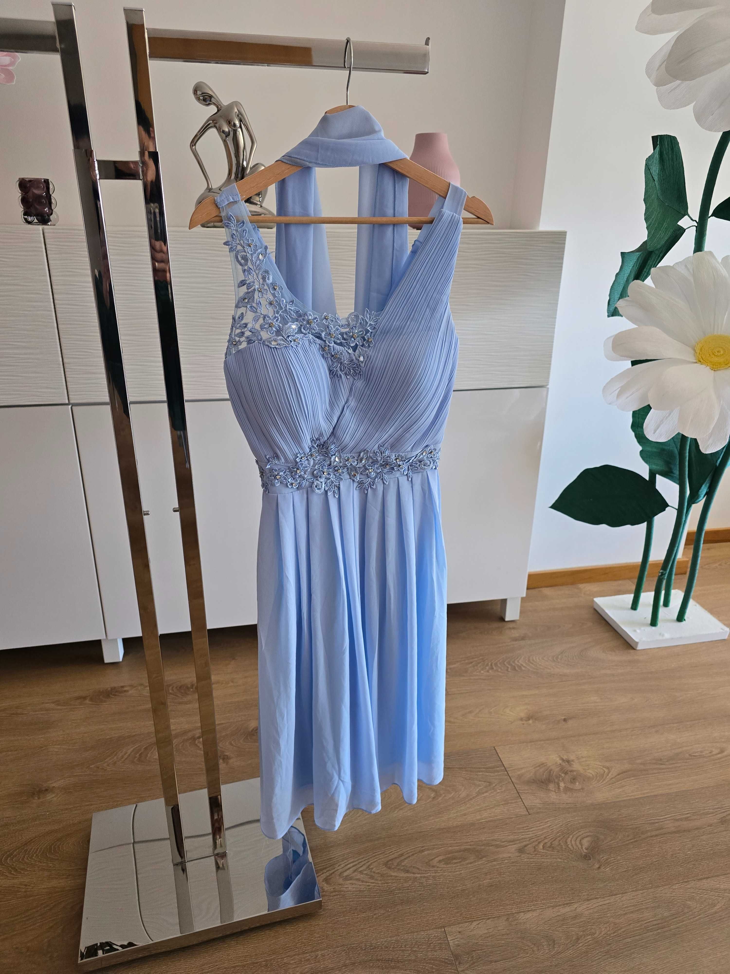 Vestido cerimonia azul