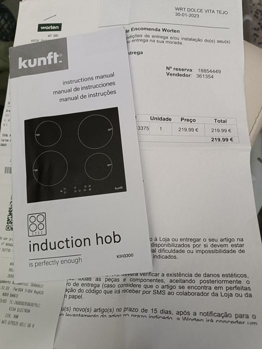 Placa indução kunft