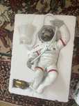 Lampa wisząca małpa/ monkey astronaut biała 20x37cm
