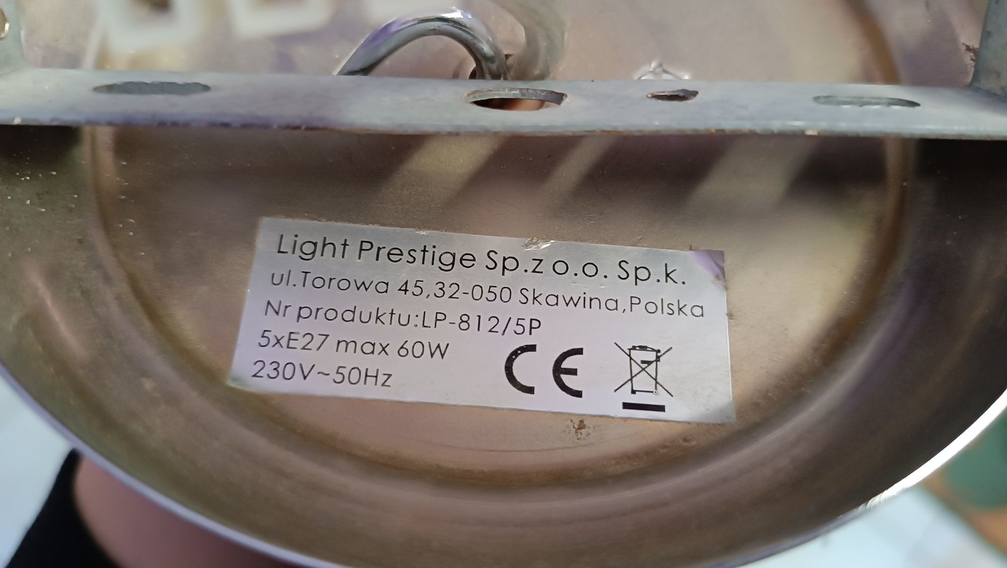 Żyrandol Light Prestige z kryształkami