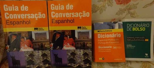 Dicionários espanhol, guias de conversação NOVOS