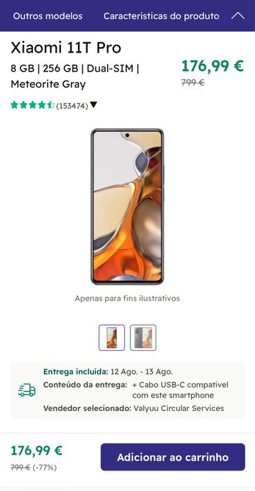 Xiaomi 11T PRO - comprado refurbed - Novo