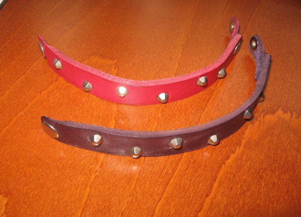 Dwie skórzane bransoletki z ćwiekami