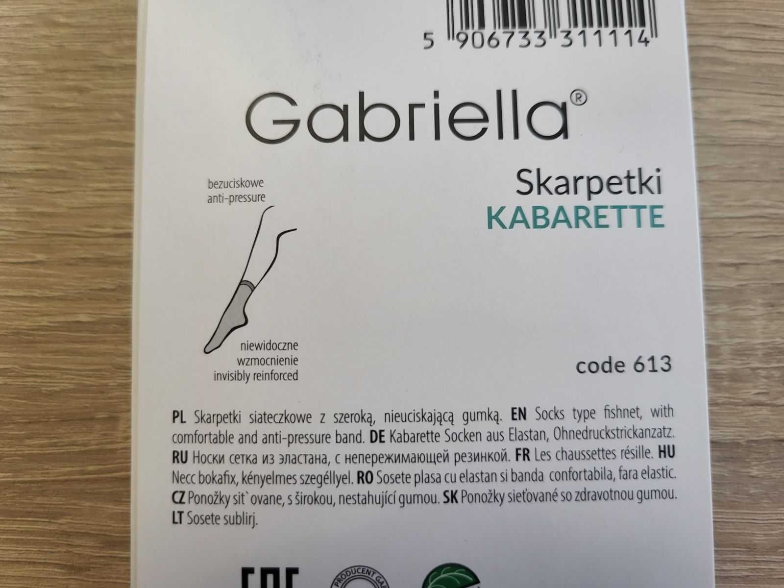 Czarne skarpetki kabaretki Gabriella - 5 par