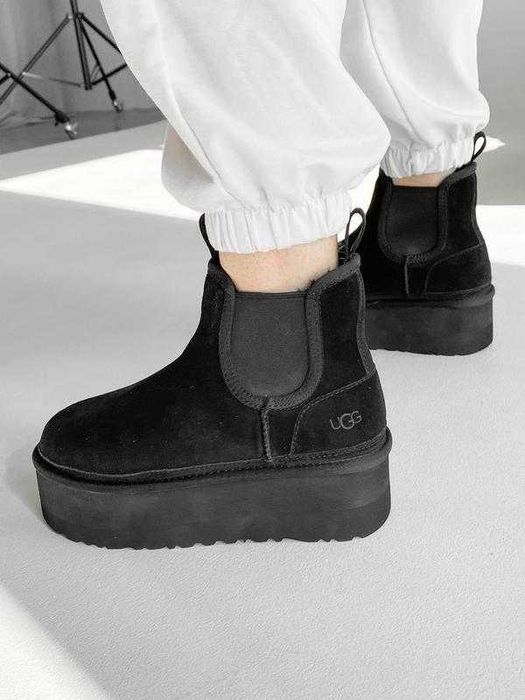 Угги/Угг/Уггі/Уги/Угі/UGG Australia Platform Chelsea Boot Black