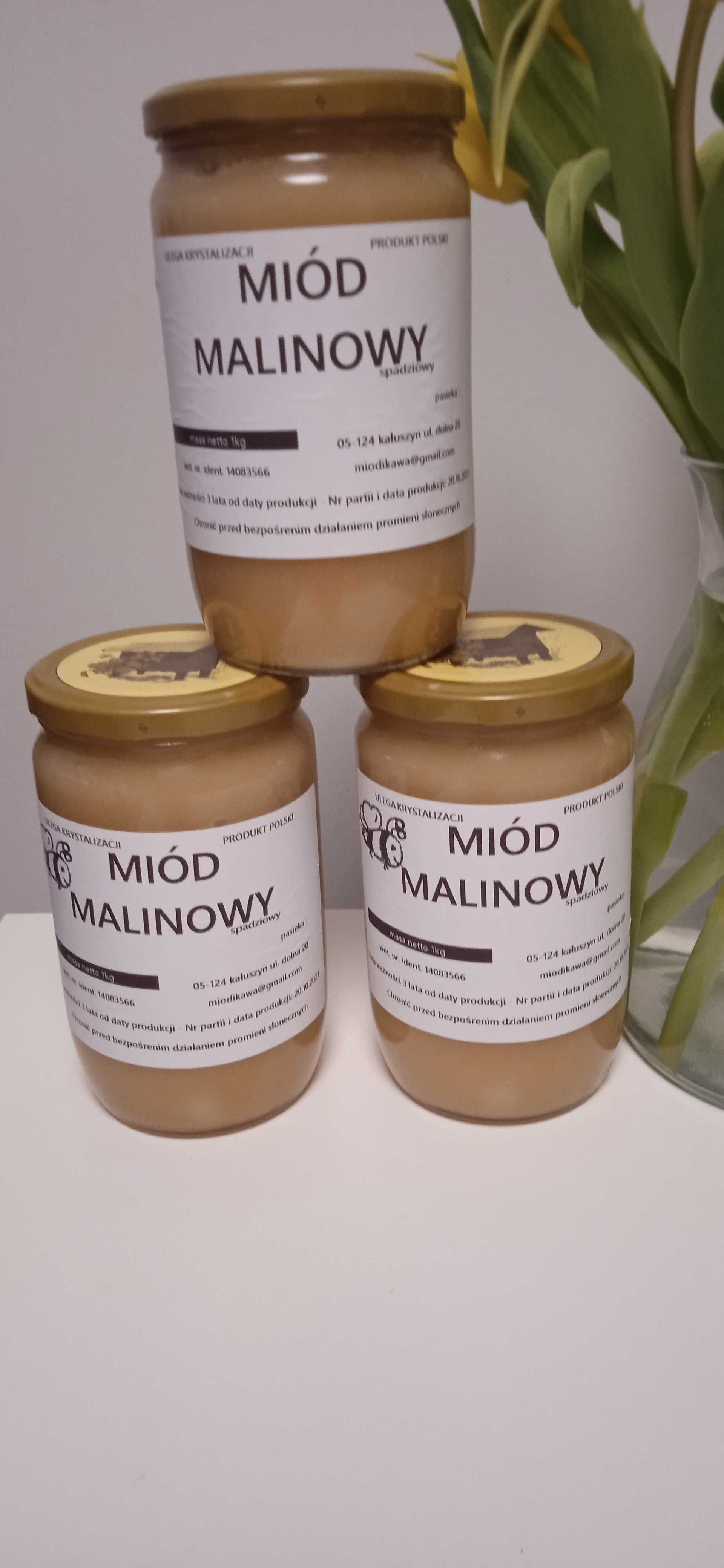 Miód malinowy z Pasieki na Warmii