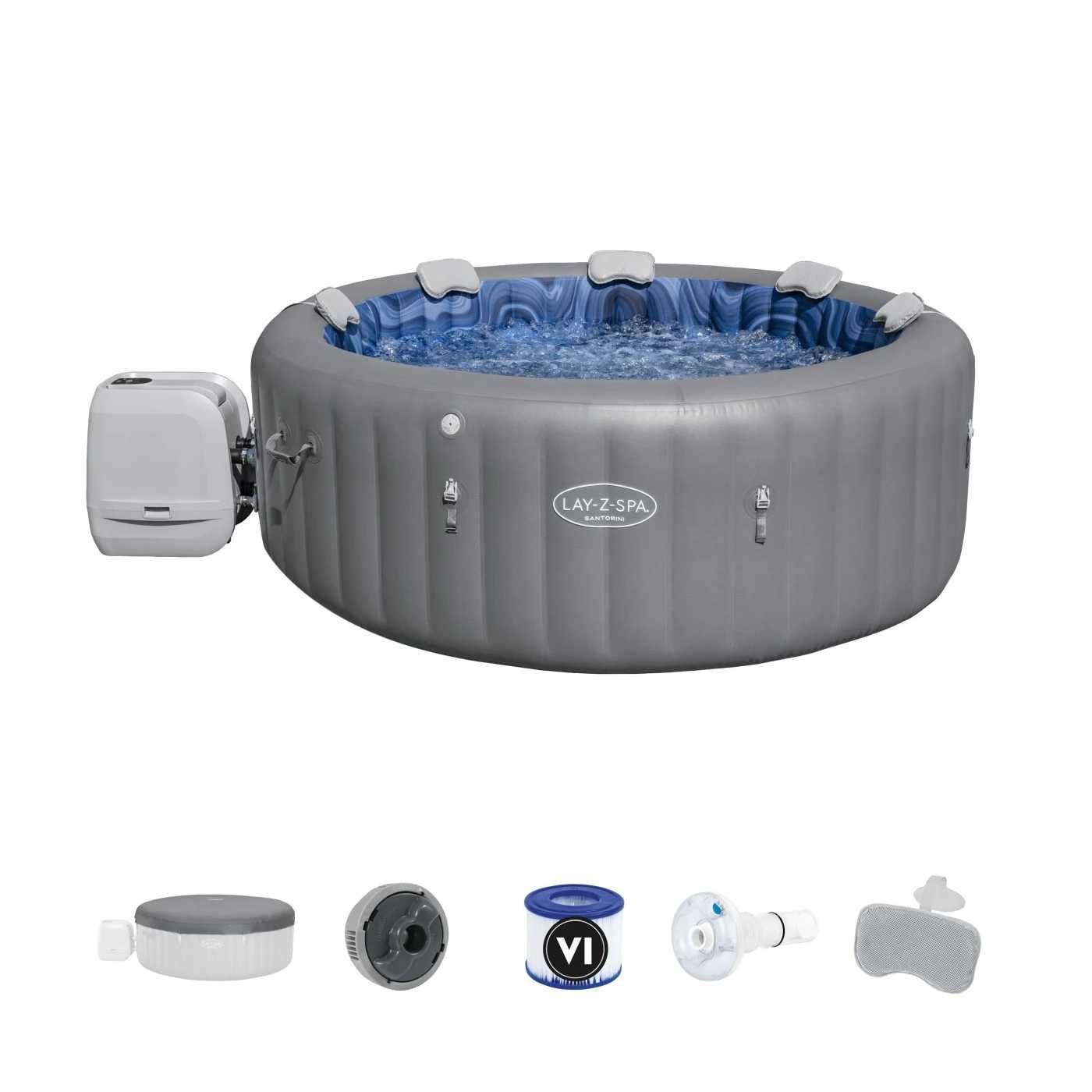 Nowe Lay-Z-Spa Santorini SMART HydroJet PRO Jacuzzi BESTWAY