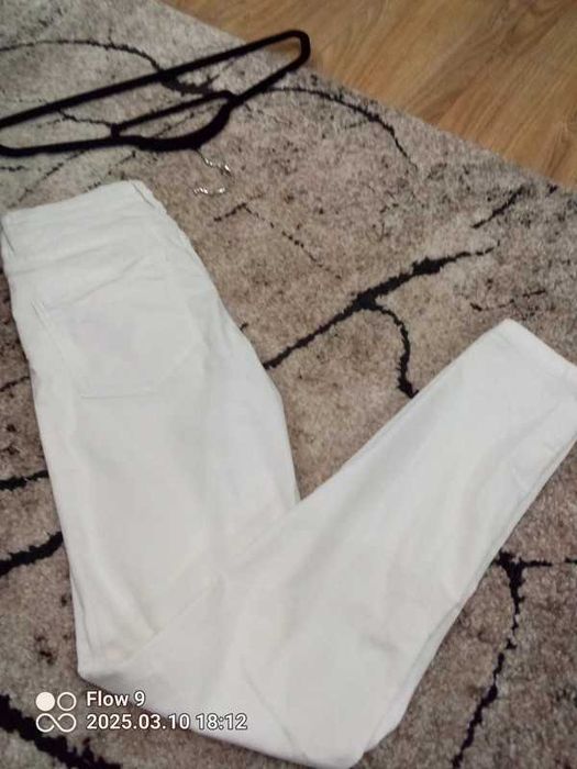 spodnie skiny białe r 36