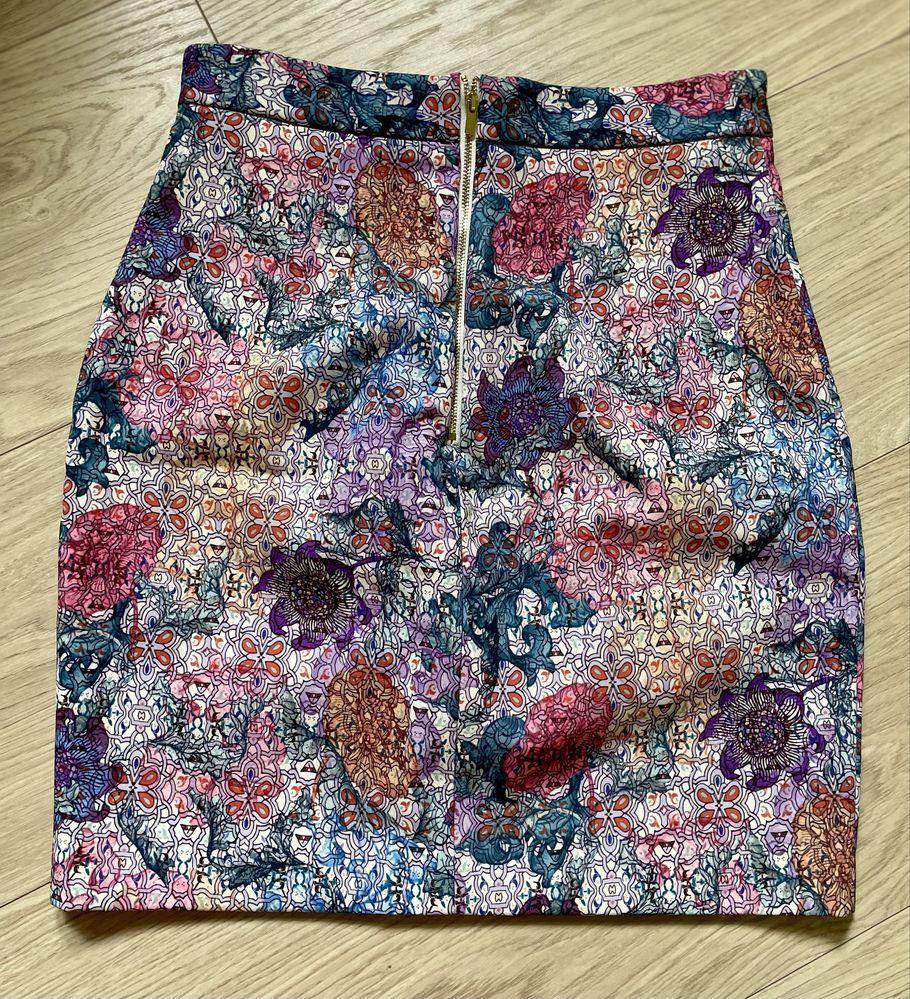 Spodnica ołówkowa h&m 40/L mozaika kwiaty