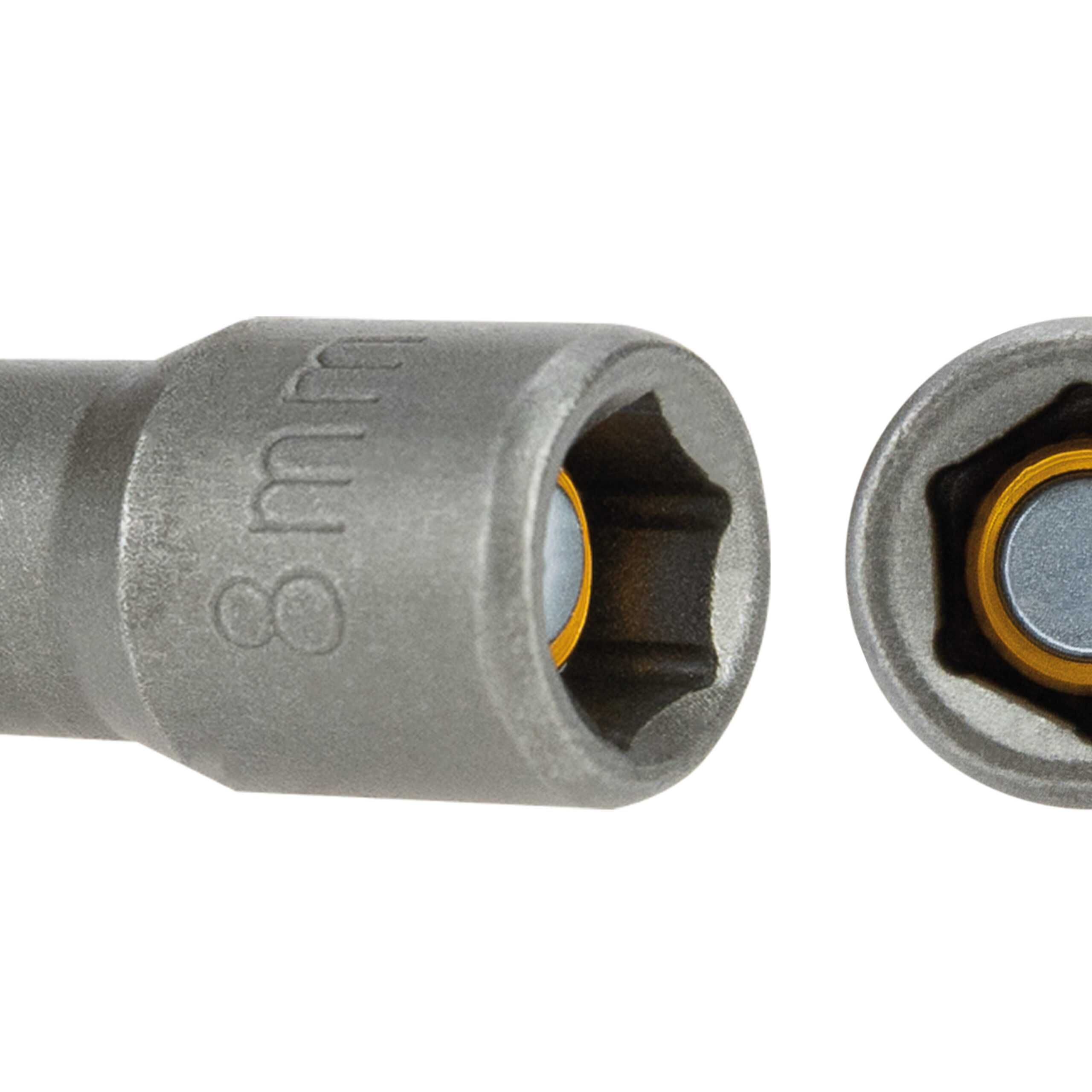 Magnetyczne nasadki udarowe bit końcówka 8mm 5 sztuk  1/4"