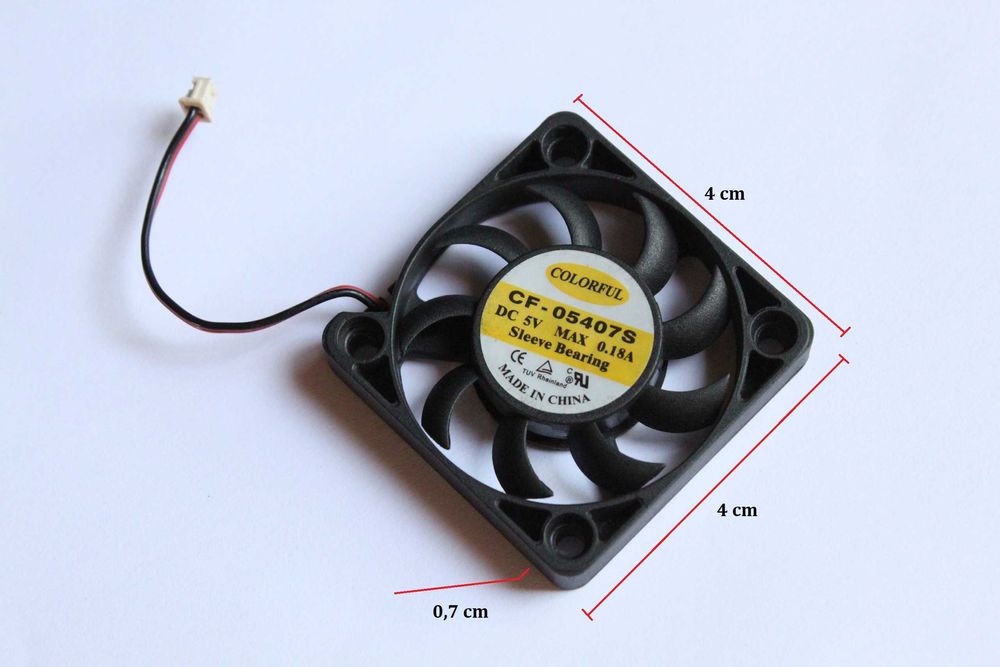 Маленький Кулер «COLORFUL» CF-05407S DC 5V MAX 0.18A Sleeve Bearing
