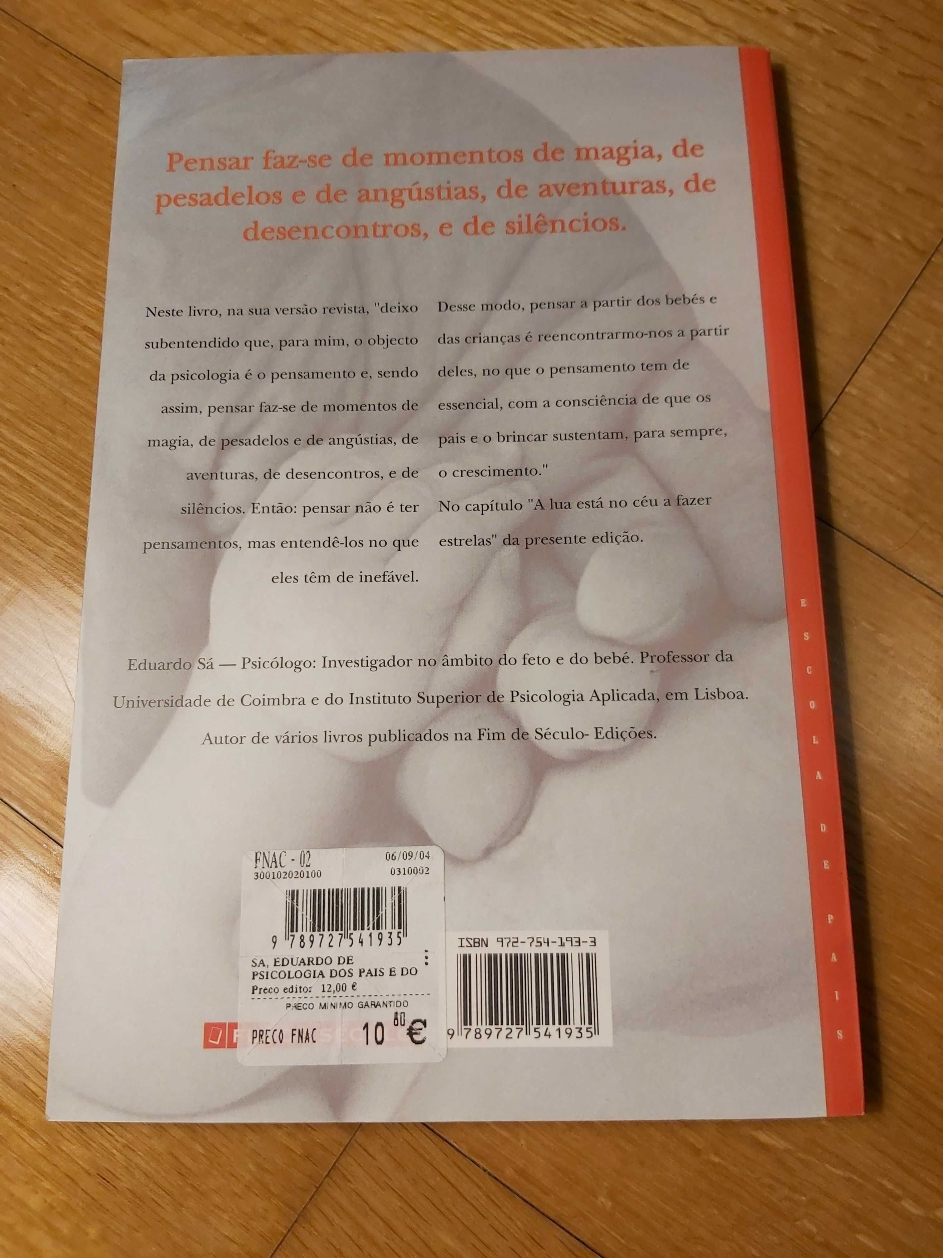 Livro Psicologia dos Pais e do Brincar - Eduardo Sá