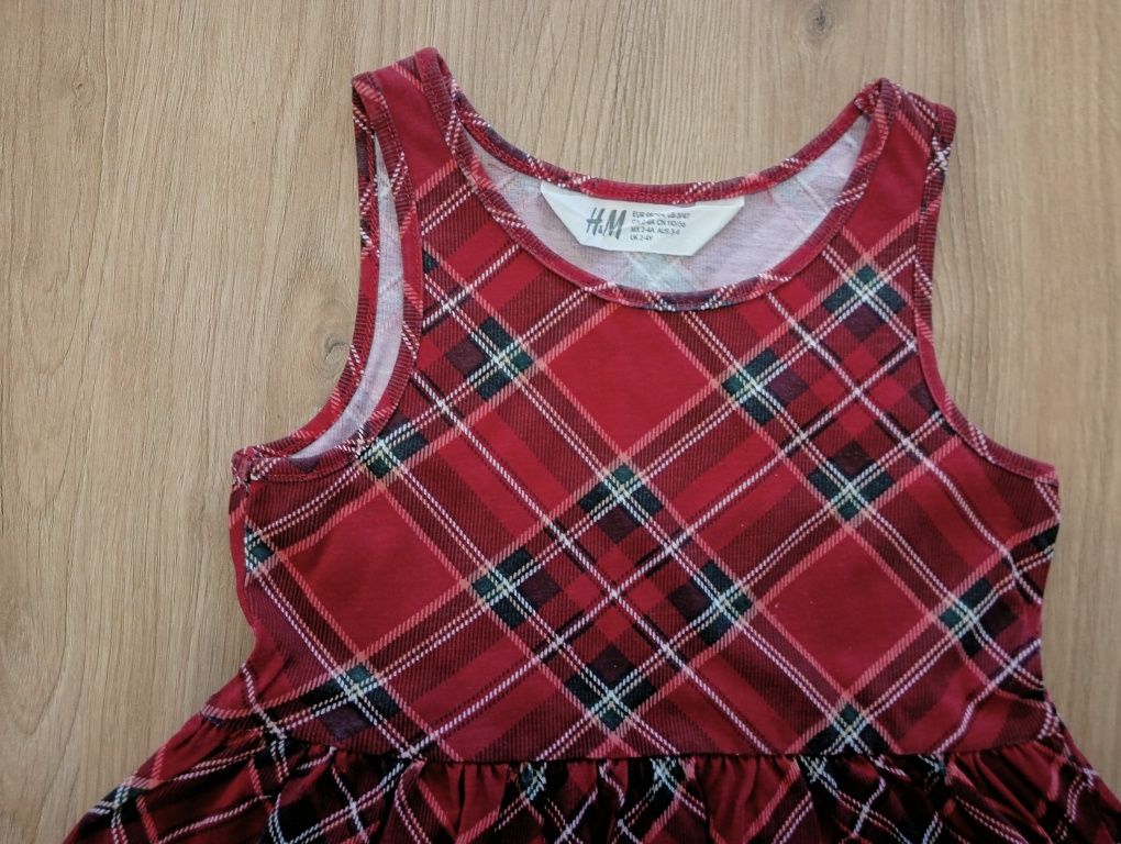 Świąteczna sukienka dla dziewczynki H&M r 98/104.
