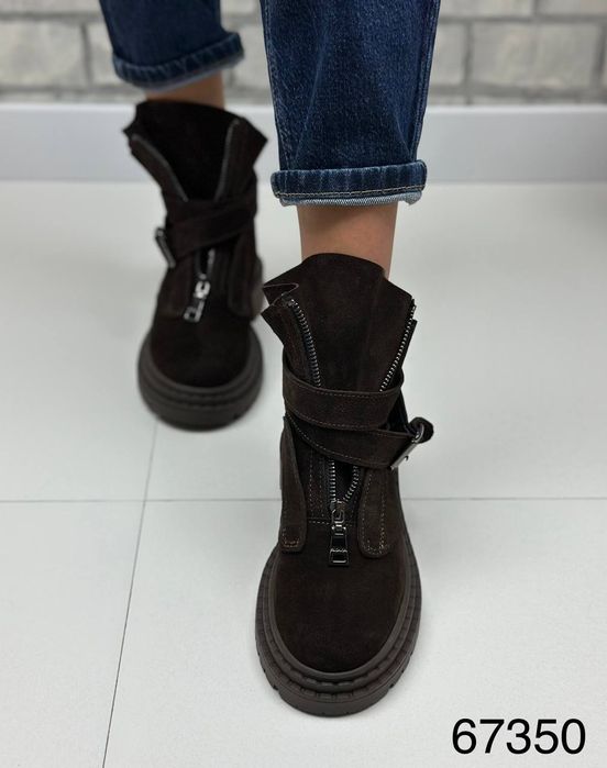 Жіночі шкіряні демісезонні черевики в кольорах