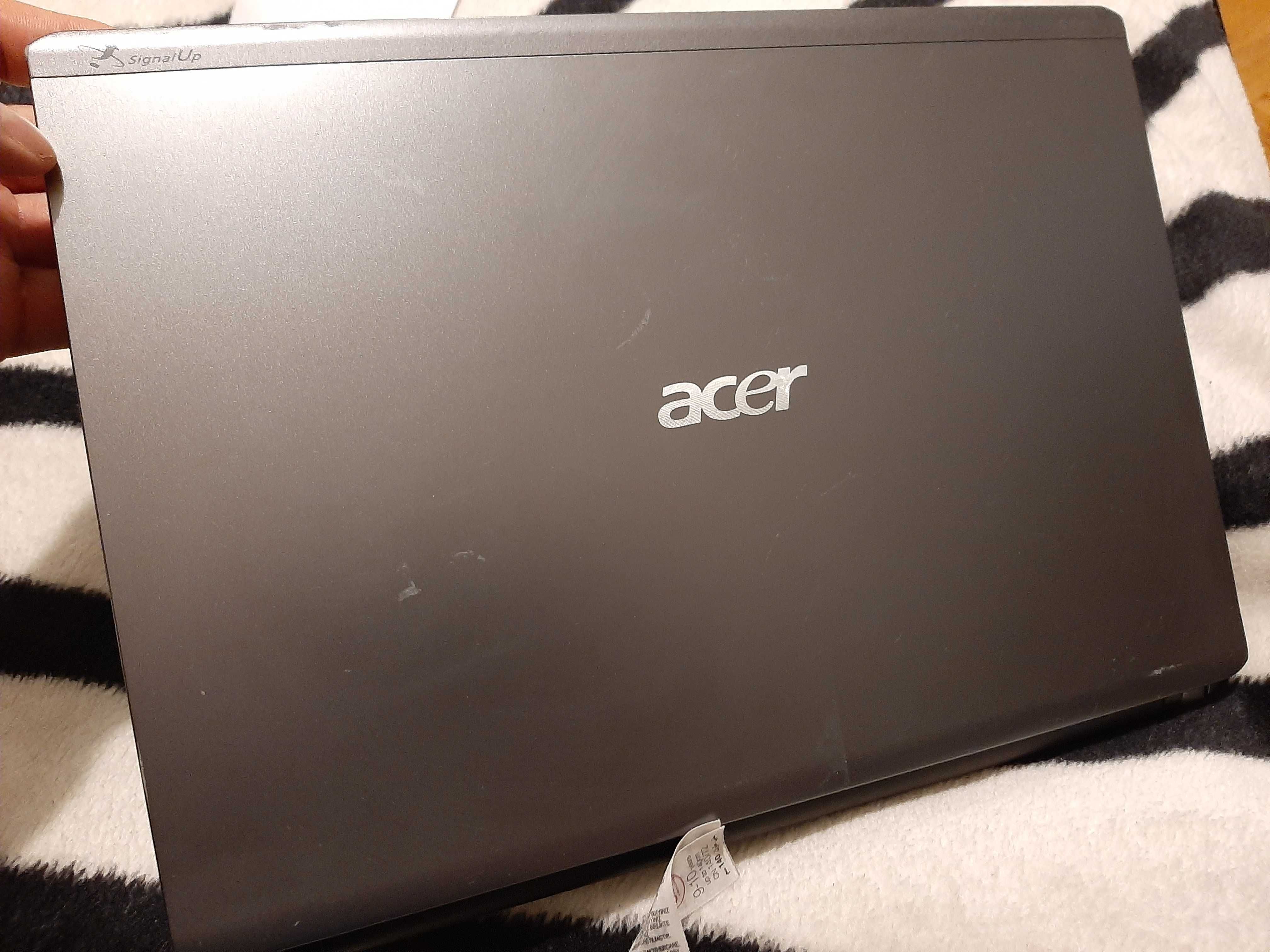 Laptop ACER Aspire 4810T- uszkodzona elektronika matrycy-taśma łącząca