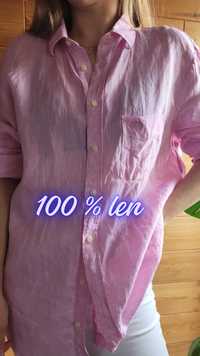 Lniana koszula oversize 100% len linen lin