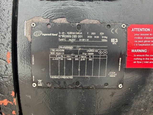 Silnik elektryczny 200 kw do kompresora używany simens