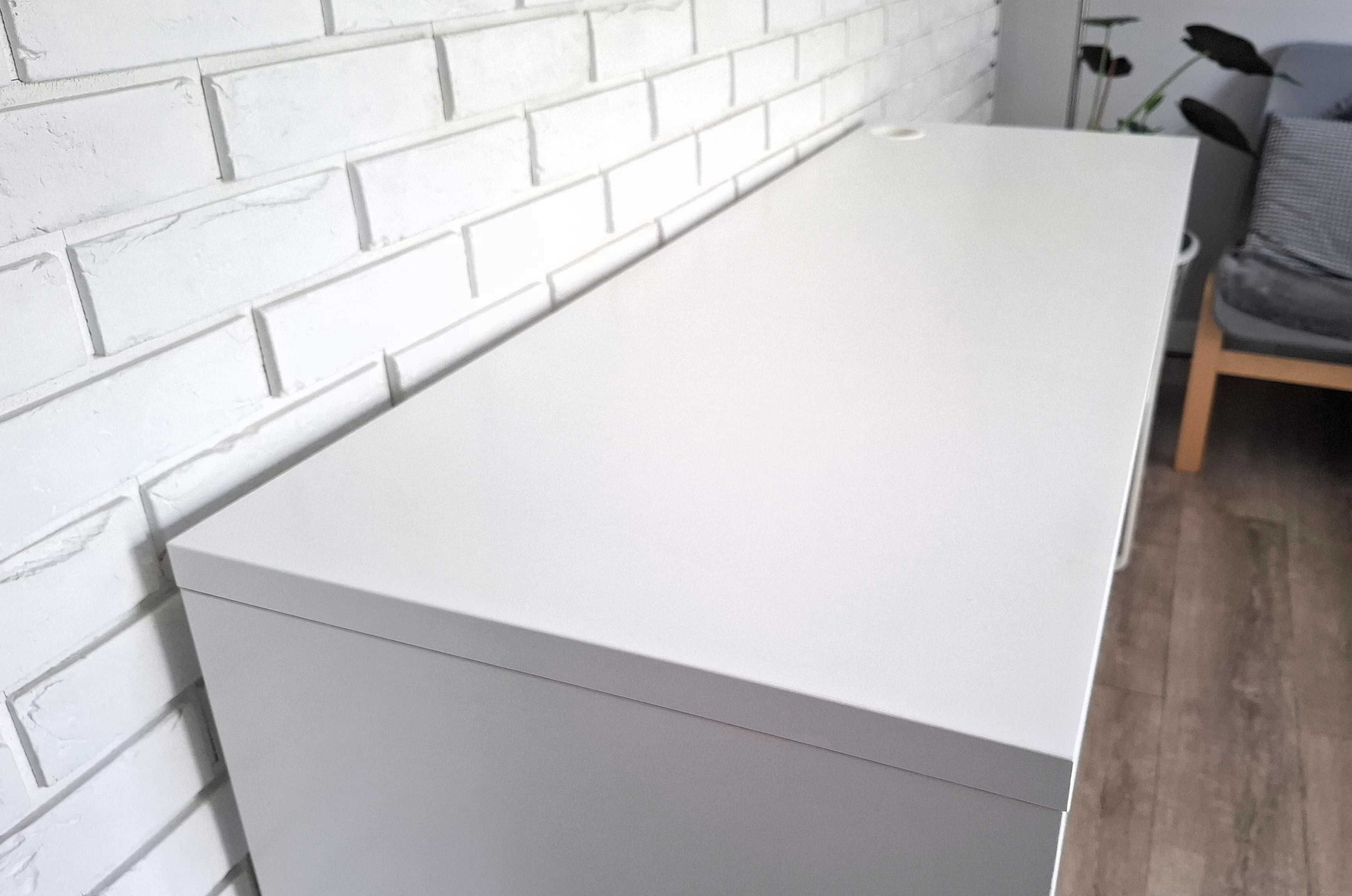 Biurko Micke, IKEA - białe, długie, 142x50 cm