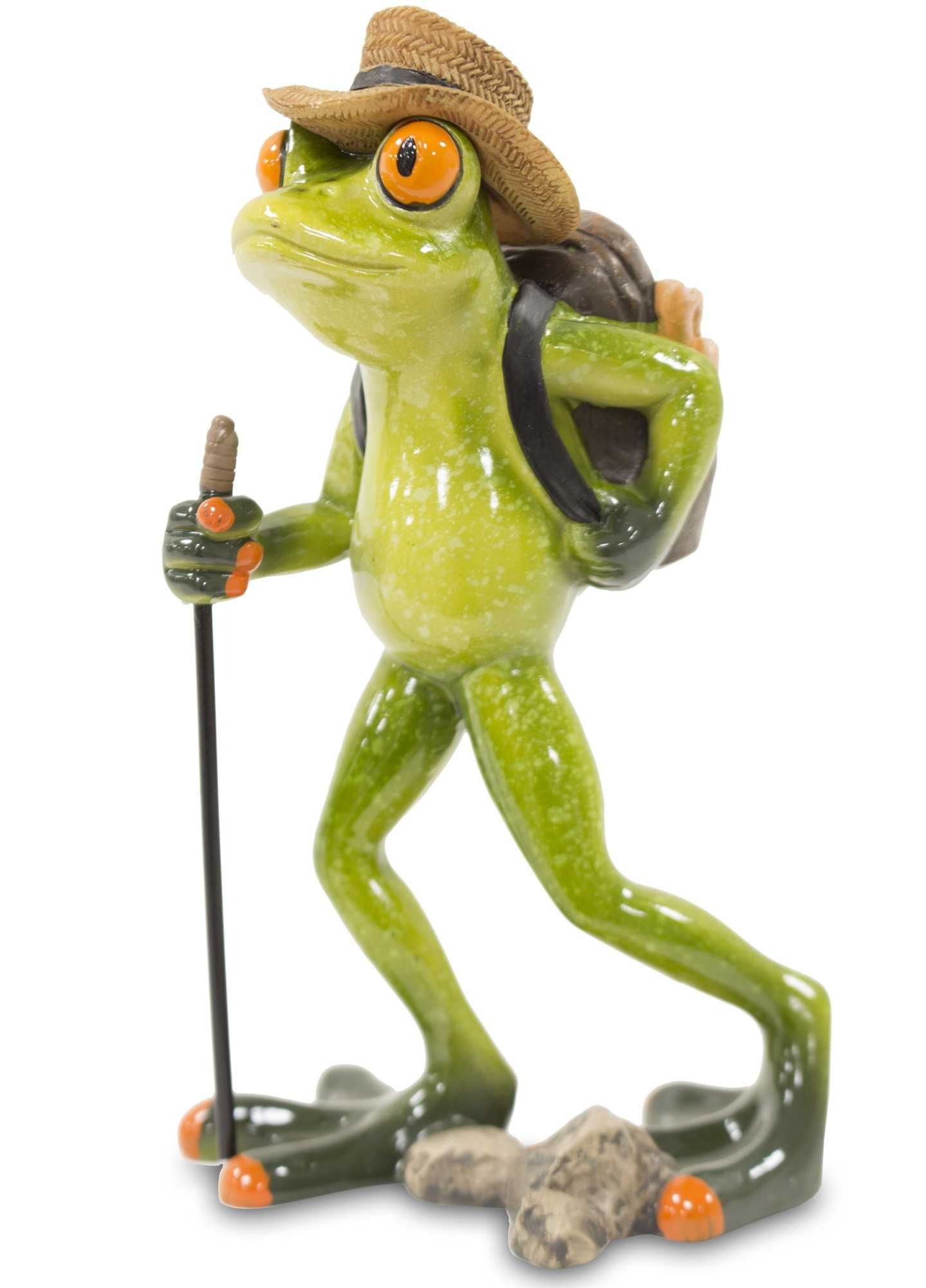 Figurka żaba turysta