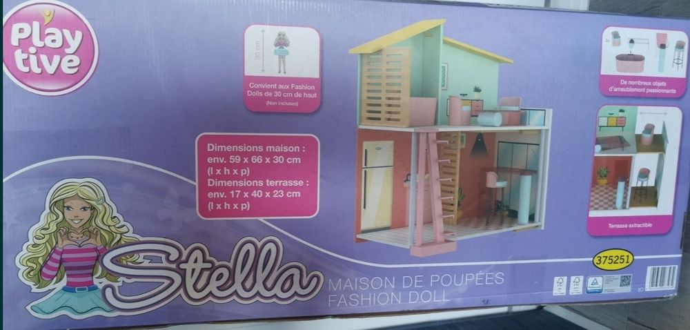 Playtive Drewniany domek dla lalek Barbie Fashion Doll Stella Nowy