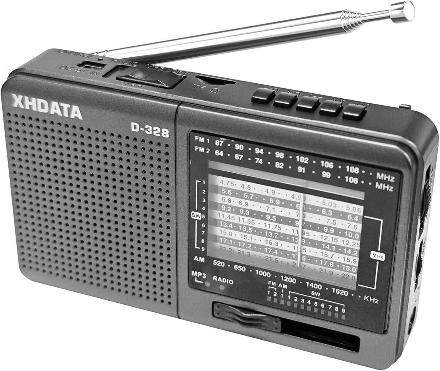 Superczułe Radio globalne światowe XHDATA z systemem DSP FM/AM/SW MP3