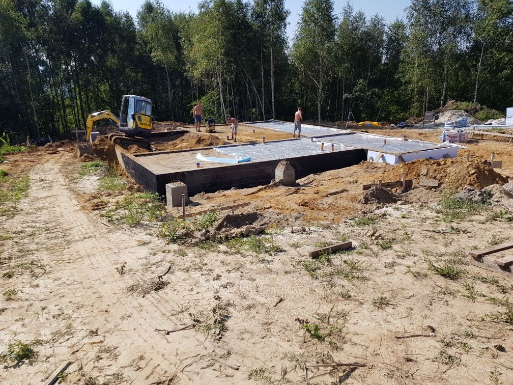 Roboty ziemne uslugi Koparką Kołową minikoparką karczowanie wywóz