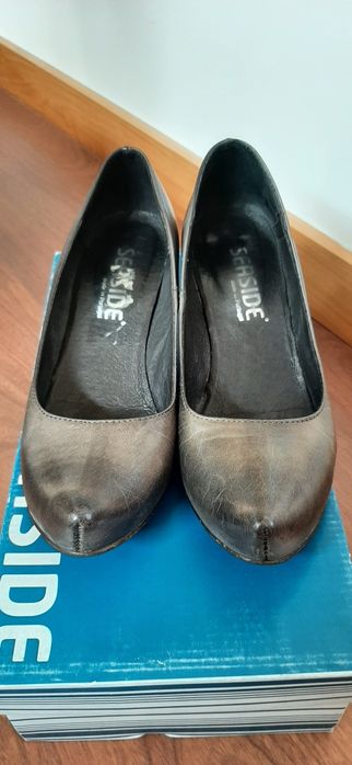 Sapatos cinza esverdeado, Seaside, tam.35