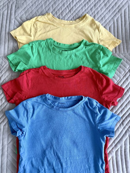 4-pak koszulek z krótkim rękawkiem Sinsay roz 128 bluzki T-shirty