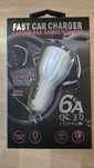 Ładowarka samochodowa Faston 2XUSB 6A Quick Charge QC3.0 Biała - nowa