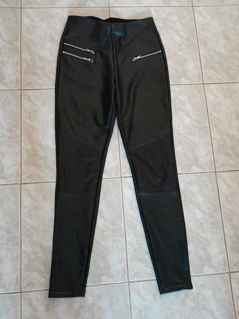 Spodnie skórzane new Look 40 M L czarne