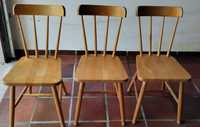 4 cadeiras de madeira ikea
