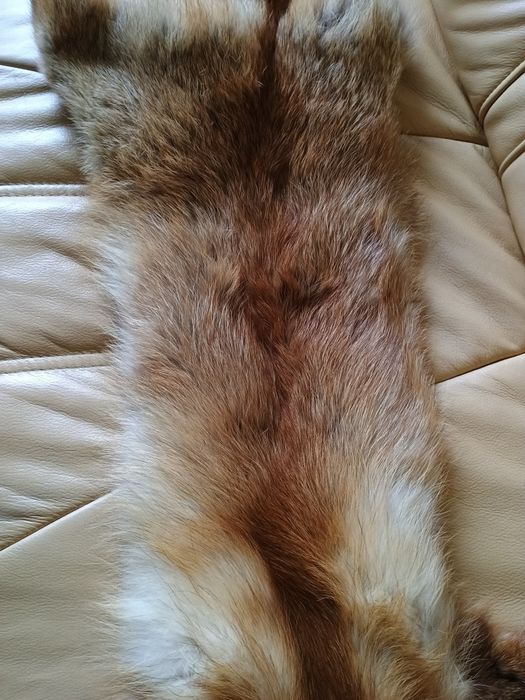 Naturalny szal/kołnierz z futra lisa rudego